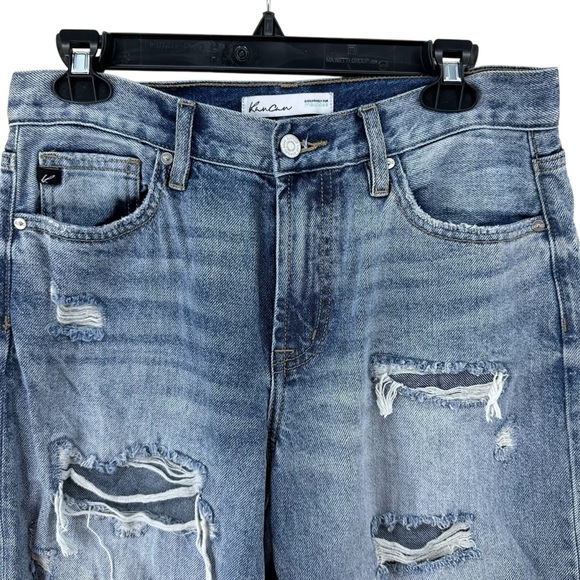 KanCan Ripped High Rise Wide Leg Cropped Jean women’s size 27 - Picture 4 of 11